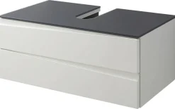 Waschplatz SHAPE grau weiß Hochglanz B/H/T: ca. 80x33x47 cm