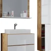 Waschplatz 4tlg-Lendas weiß Eiche Honig Nachbildung weiß B/H/T: ca. 60x52x52 cm