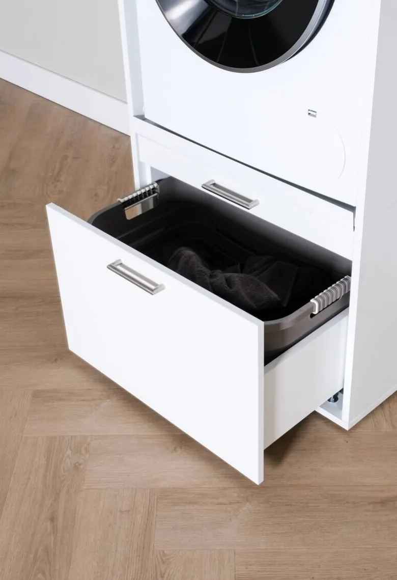 Washcab Waschmaschinenschrank WCBA142 weiß B/H/T: ca. 66,5x142x67,5 cm