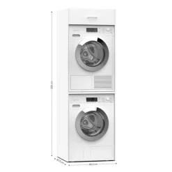 Washcab Waschmaschinenturm WCTO200 weiß B/H/T: ca. 66,5x200x67,5 cm