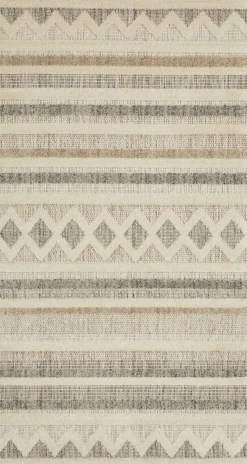 Webteppich Crosby Cremegrau B/L: ca. 80x150 cm