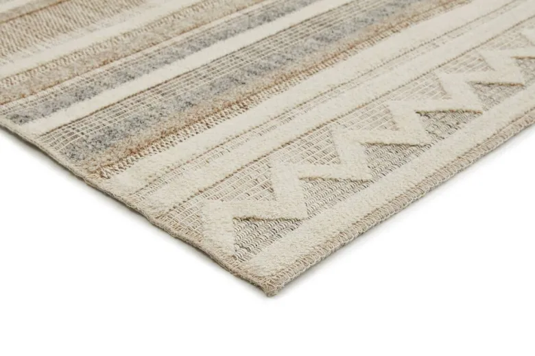 Webteppich Crosby Cremegrau B/L: ca. 80x150 cm