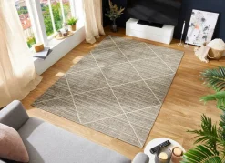 Webteppich Crosby graubraun B/L: ca. 160x230 cm