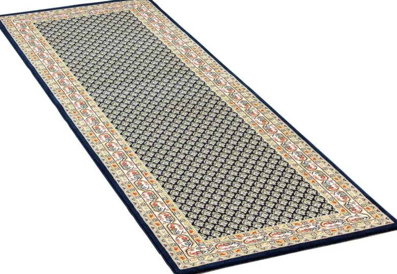 Webteppich Kashmar blau B/L: ca. 80x250 cm
