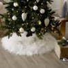 Weihnachtsbaumdecke weiß Polyester D: ca. 80 cm