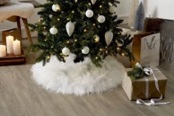 Weihnachtsbaumdecke weiß Polyester D: ca. 80 cm