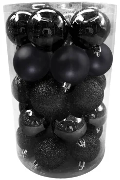 Weihnachtskugelset schwarz