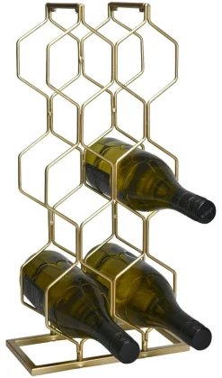 Weinregal gold Metall B/H/T: ca. 23x48x11 cm