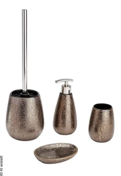 WENKO Seifenspender Marrakesh braun Keramik B/H/L: ca. 8x18x8 cm