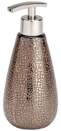 WENKO Seifenspender Marrakesh braun Keramik B/H/L: ca. 8x18x8 cm
