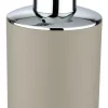 WENKO Seifenspender taupe silber Kunststoff B/H/L/D: ca. 7,3x16x7,3x7 cm