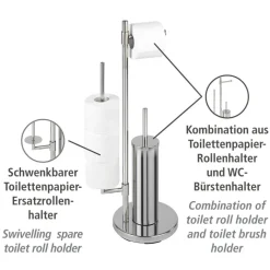 WENKO Stand-WC-Garnitur Chrom Edelstahl