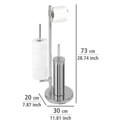 WENKO Stand-WC-Garnitur Chrom Edelstahl