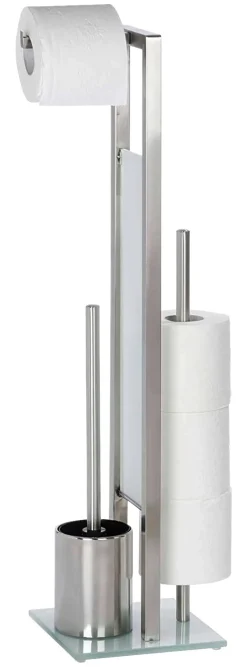 WENKO Stand-WC-Garnitur Chrom Glas