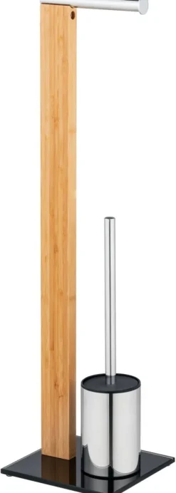 WENKO Stand-WC-Garnitur Tindari natur Edelstahl