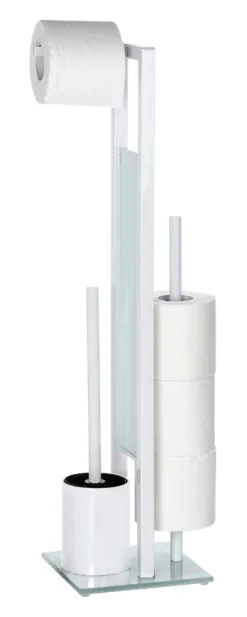 WENKO Stand-WC-Garnitur weiß Glas