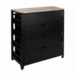 Werkbank schwarz B/H/T: ca. 80x90x40 cm