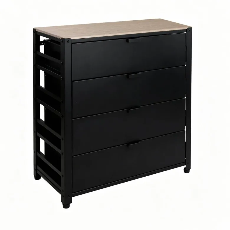 Werkbank schwarz B/H/T: ca. 80x90x40 cm