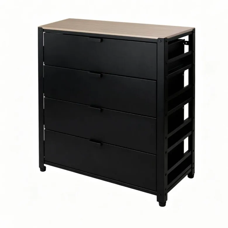 Werkbank schwarz B/H/T: ca. 80x90x40 cm