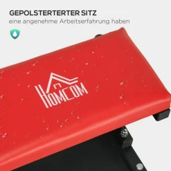 Werkstatthocker rot B/H/L: ca. 35x37x38 cm