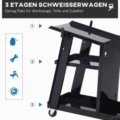 Werkstatt-Zubehör schwarz B/H/L: ca. 39x71x70 cm