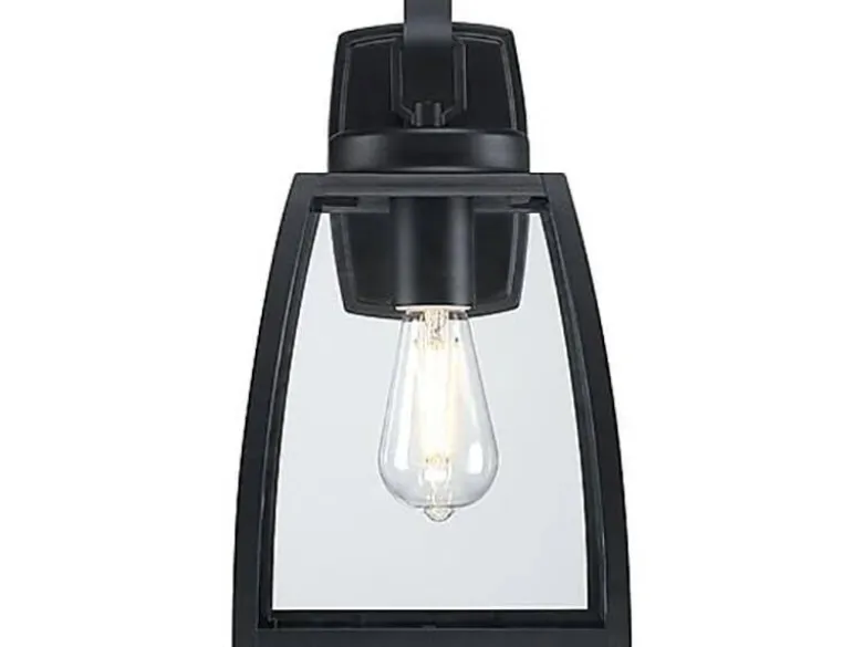 Westinghouse Außenwandleuchte Niko mattschwarz Metall Glas B/H/L: ca. 20x35x23 cm E27 1 Brennstellen
