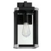Westinghouse Außenwandleuchte Glendora mattschwarz Metall Glas B/H/L: ca. 18x38x21 cm E27 1 Brennstellen