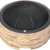 Westmann Feuerstelle stein Aluminium H/D: ca. 51x90 cm