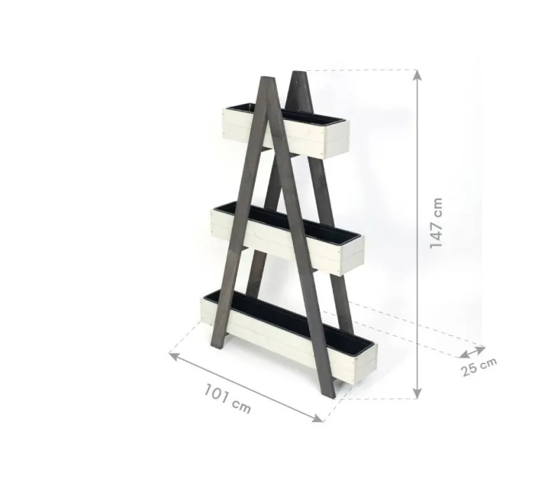 Westmann Hochbeet Ella grau Holz B/H/L: ca. 25x147x101 cm