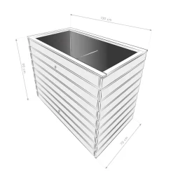 Westmann Hochbeet Fichte L natur Fichte B/H/L: ca. 70x90x130 cm