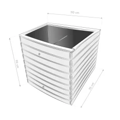 Westmann Hochbeet Fichte M natur Fichte B/H/L: ca. 70x90x110 cm