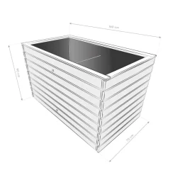 Westmann Hochbeet Fichte XL natur Fichte B/H/L: ca. 70x90x160 cm
