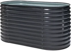 Westmann Hochbeet Oval anthrazit Metall B/H/L: ca. 80x82x160 cm
