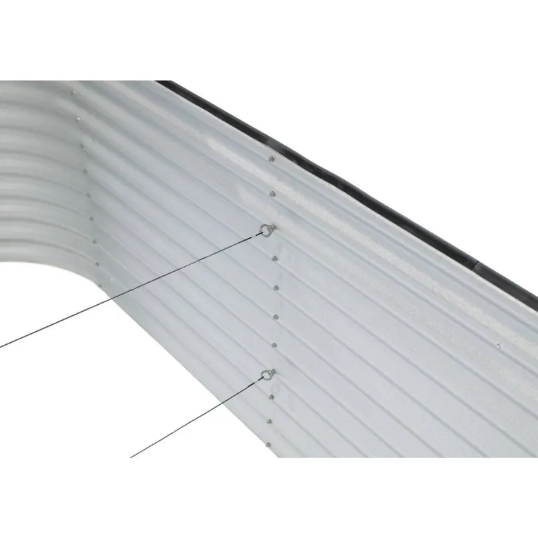 Westmann Hochbeet Oval silber Metall B/H/L: ca. 80x82x240 cm