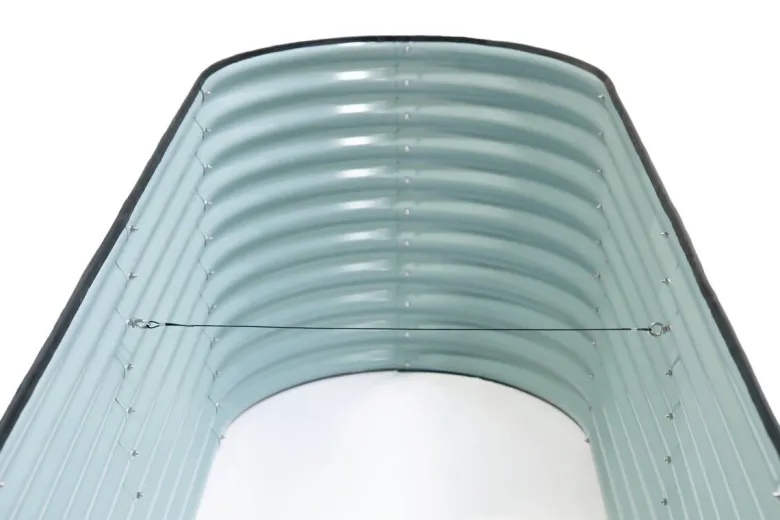 Westmann Hochbeet Oval silber Metall B/H/L: ca. 80x82x240 cm