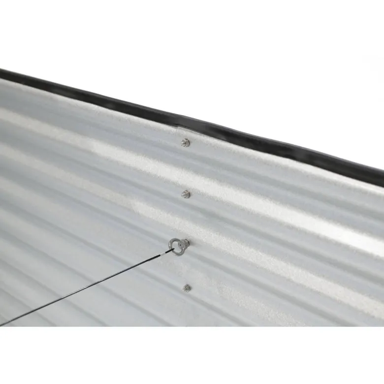 Westmann Hochbeet Oval silber Metall B/H/L: ca. 80x82x240 cm
