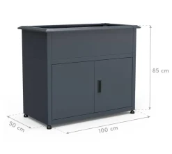 Westmann Hochbeet Plexa anthrazit Metall B/H/L: ca. 100x85x50 cm