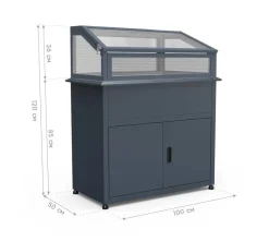 Westmann Hochbeet Plexa anthrazit Stahl B/H/L: ca. 100x120x50 cm