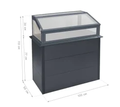 Westmann Hochbeet Primus anthrazit Stahl B/H/L: ca. 100x113x50 cm