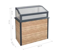 Westmann Hochbeet Primus Holzoptik Stahl B/H/L: ca. 100x113x50 cm