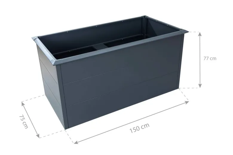 Westmann Hochbeet Primus L anthrazit Metall B/H/T: ca. 150x77x75 cm