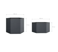Westmann Hochbeet Varia anthrazit Metall B/H/L: ca. 100x77x200 cm