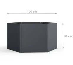 Westmann Hochbeet Varia anthrazit Metall B/H/L: ca. 100x52x100 cm