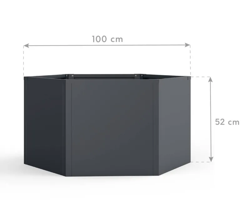 Westmann Hochbeet Varia anthrazit Metall B/H/L: ca. 100x52x100 cm