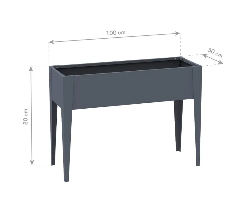 Westmann Hochbeet Vedura anthrazit Stahl B/H/L: ca. 100x80x30 cm