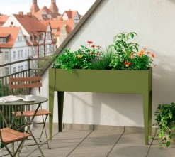 Westmann Hochbeet Vedura olive Stahl B/H/L: ca. 100x80x30 cm