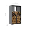 Westmann Kaminholzregal Castra anthrazit B/H/L: ca. 95x160x50 cm