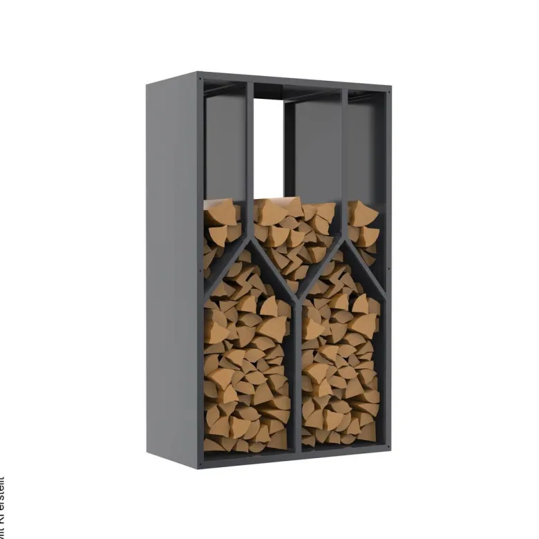 Westmann Kaminholzregal Castra anthrazit B/H/L: ca. 95x160x50 cm