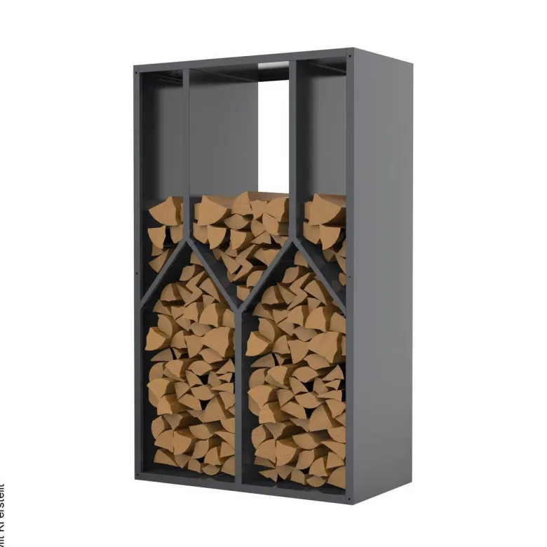 Westmann Kaminholzregal Castra anthrazit B/H/L: ca. 95x160x50 cm