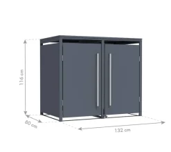 Westmann Mülltonnenbox Pedura anthrazit B/H/L: ca. 132x116x80 cm